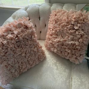 Pink throw pillows